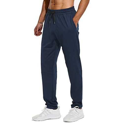 81,3 cm/86,4 cm/91,4 cm Schrittlänge, hohe Herren-Jogginghose mit Reißverschlusstasche, extra hohe Jogginghose, Marineblau, Mittel von HODOSPORTS