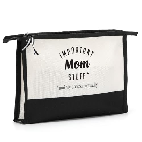 HODREU Gifts for Mom Makeup Bag Best Mom Gifts Mom Birthday Gifts for Women Female New Mom Mama Mommy Stepmom Mother in Law First Time Mom Gift Christmas Cosmetic Bag, Weiß483, 11" wide x 7" high x von HODREU