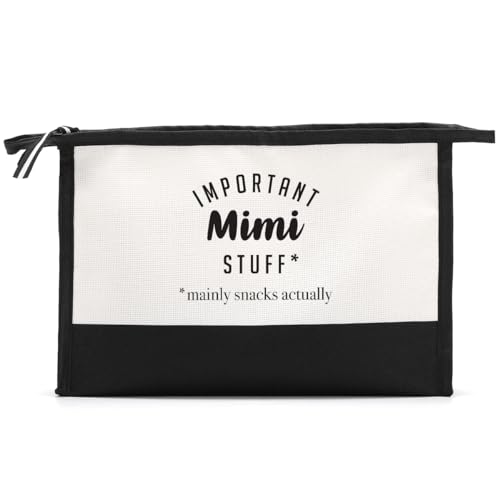 HODREU Oma Geschenke Mimi Geschenke Make-up-Tasche Großmutter Geschenke Erstes Mal Oma Geschenke Geburtstag Weihnachten für Frauen Mimi Gigi Nana New Grandma Promoted to Grandma Kosmetiktasche, von HODREU