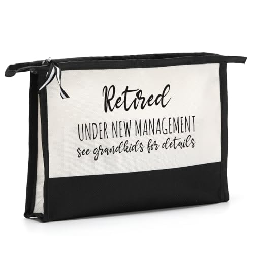 HODREU Oma Gifts Novelty Retirement Gifts for Women Makeup Bag Christmas Birthday Gifts for Gigi Mimi Nana Granny Promoted to Grandma Cosmetic Bag, Weiß503, 11" wide x 7" high x 2.1" deep von HODREU