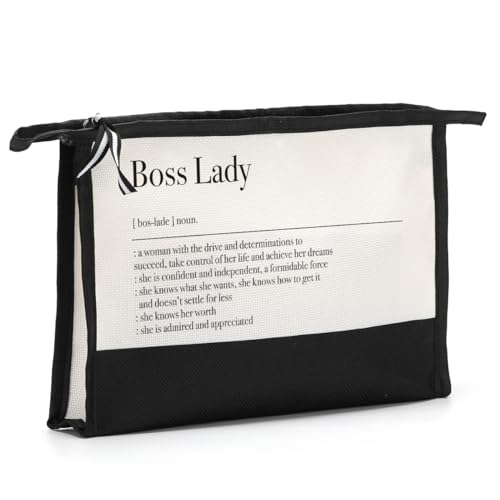 HODREU Wertschätzungsgeschenke Make-up-Tasche Boss Lady Geschenke Leichte Reißverschlusstasche für Weihnachten Boss Day Geburtstag Geschenke für Frauen Kollegen weibliche Boss Führer Mentor Kollegen von HODREU