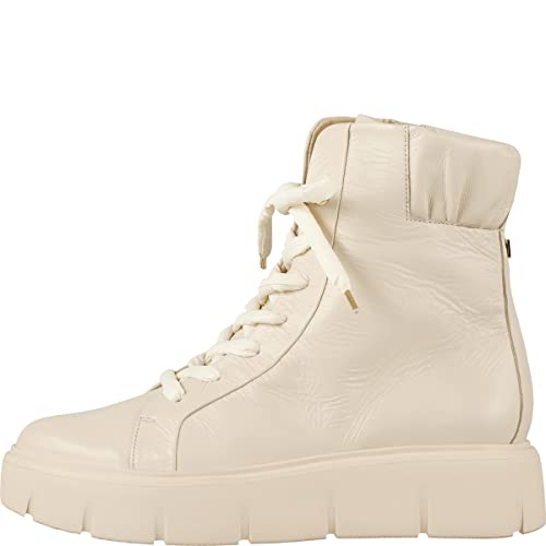 HÖGL Damen Stiefeletten Schuhe Bernie Schnürboots Glattleder Elegant Freizeit uni Bernie Boots Leder Beige Plateau Schnürboots Stiefeletten Damen Glattleder von HÖGL