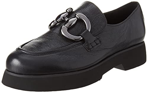 Högl Damen FRED Penny Loafer, Schwarz, 42 EU X-Weit von HÖGL