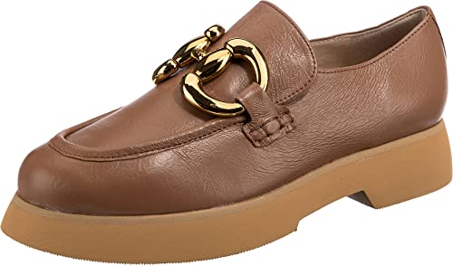 Högl Damen FRED Penny Loafer, Toffee, 40 EU X-Weit von HÖGL