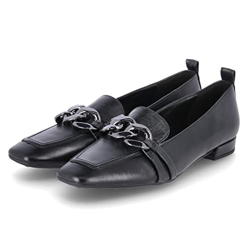 Högl Damen Glow Penny Loafer, Schwarz, 37 EU X-Weit von HÖGL