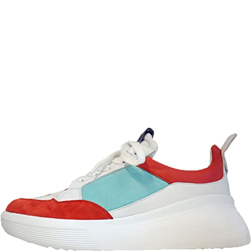 Högl Damen Rainbow Sneaker, Weiss/Multi, 38 EU Weit von HÖGL