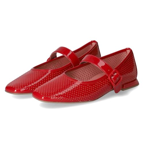 HÖGL Damen Spangenballerinas/Ballerinas Rot Lackleder, Farbauswahl:rot, 9999-englisch-eu-mapping:37 von HÖGL