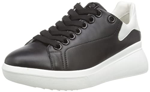 Högl Damen Wave Sneaker, Schwarz/Weiss, 38 EU Weit von HÖGL