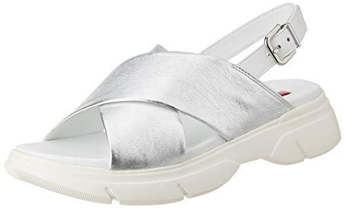 HáGL Damen Vitality Slingback Sandalen, Silber Weiss, 41 EU von HÖGL