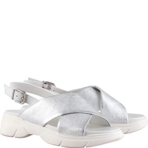 HáGL Damen Vitality Slingback Sandalen, Silber Weiss, 41 EU von HÖGL