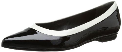 Högl shoe fashion GmbH 7-101444-01040 7-101444-01040 Damen Ballerinas, Mehrfarbig (schwarz/offwhite 104), EU 37.5 (UK 4.5) von HÖGL