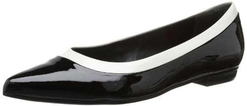 Högl shoe fashion GmbH 7-101444-01040 7-101444-01040 Damen Ballerinas, Mehrfarbig (schwarz/offwhite 104), EU 41 (UK 7) von HÖGL