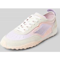 HOFF Ledersneaker mit Label-Print Modell 'SWALLOW' in Taupe, Größe 42 von HOFF