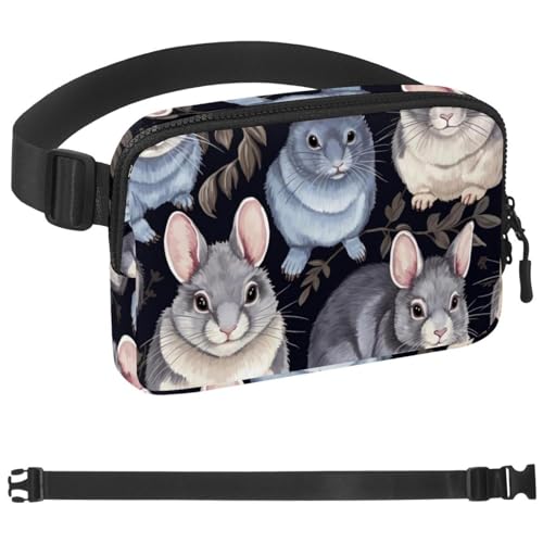 Chinchilla Laufgürtel, Workout-Gürtel für Handy, Geld, Schlüssel, Reisepass, Bankkarte, verstellbar, für Damen und Herren, Reise-Hüfttasche, Tasche für Läufer, Mehrfarbig 06, 1.5x9.0x5.9in/4x23x15cm Chinchilla Laufgürtel, Workout-Gürtel für Handy, Geld, Schlüssel, Reisepass, Bankkarte, verstellbar, für Damen und Herren, Reise-Hüfttasche, Tasche für Läufer, Mehrfarbig 06, 1.5x9.0x5.9in/4x23x15cm von HOHODIY