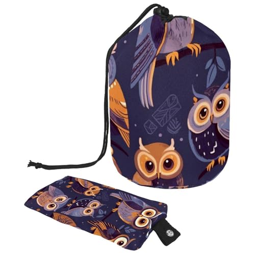 Dinosaurier-Kosmetiktasche mit Mini-Reißverschlusstasche, Reise-Kulturbeutel für Damen, Kordelzug, Make-up-Organizer, tragbar, wasserdicht, fassförmig, Mehrfarbig 17, von HOHODIY