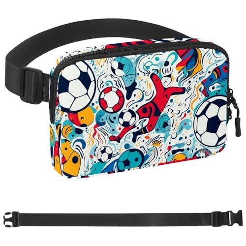 Fußball-/Laufgürtel, Workout-Gürtel für Handy, Geld, Schlüssel, Reisepass, Bankkarte, verstellbar, für Damen und Herren, Reise-Hüfttasche, Tasche für Läufer, Mehrfarbig 04, 1.5x9.0x5.9in/4x23x15cm Fußball-/Laufgürtel, Workout-Gürtel für Handy, Geld, Schlüssel, Reisepass, Bankkarte, verstellbar, für Damen und Herren, Reise-Hüfttasche, Tasche für Läufer, Mehrfarbig 04, 1.5x9.0x5.9in/4x23x15cm von HOHODIY