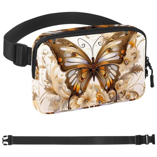 Gürteltasche mit Schmetterlingsmotiv, für Damen und Herren, Crossbody-Gürteltasche, Bauchtasche mit verstellbarem Riemen für Sport, Mehrfarbig 14, 1.5x9.0x5.9in/4x23x15cm Gürteltasche mit Schmetterlingsmotiv, für Damen und Herren, Crossbody-Gürteltasche, Bauchtasche mit verstellbarem Riemen für Sport, Mehrfarbig 14, 1.5x9.0x5.9in/4x23x15cm von HOHODIY