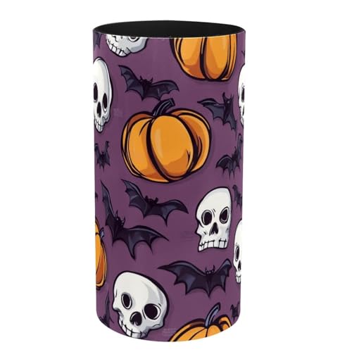 HOHODIY Halloween + Totenköpfe + Kürbisse + Fledermäuse (16) Spieluhr Stifthalter Ständer Bleistift Tasse Topf Schreibtisch Organizer Make-up Pinselhalter von HOHODIY