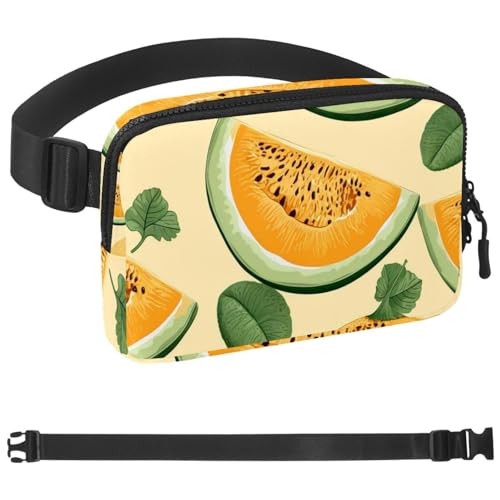 Hami Melon Bauchtasche zum Laufen, Bauchtasche für Damen und Herren, Crossbody-Gürteltasche, Bauchtasche mit verstellbarem Riemen für Sport, Mehrfarbig 19, 1.5x9.0x5.9in/4x23x15cm Hami Melon Bauchtasche zum Laufen, Bauchtasche für Damen und Herren, Crossbody-Gürteltasche, Bauchtasche mit verstellbarem Riemen für Sport, Mehrfarbig 19, 1.5x9.0x5.9in/4x23x15cm von HOHODIY