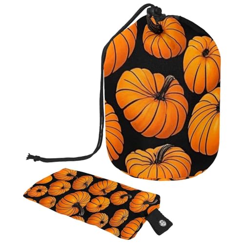 Helloween Pumkins 2_196 Kosmetiktasche mit Mini-Reißverschlusstasche, Reise-Kulturbeutel für Damen, Kordelzug, Make-up-Organizer, tragbar, wasserdicht, fasstasche, Mehrfarbig 19, von HOHODIY