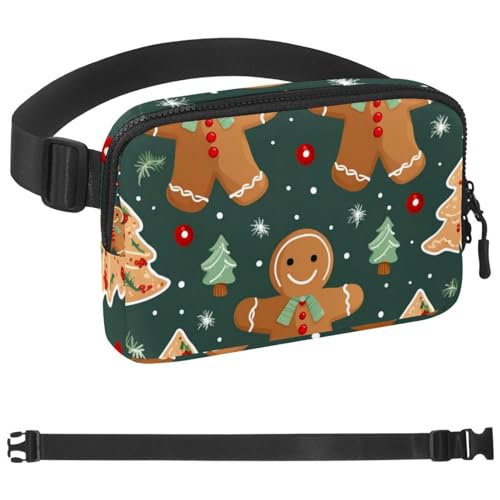 Hüfttasche für Damen und Herren, Motiv: Lebkuchenmann, Bauchtasche für Damen und Herren, mit verstellbarem Riemen für Sport, Mehrfarbig 18, 1.5x9.0x5.9in/4x23x15cm Hüfttasche für Damen und Herren, Motiv: Lebkuchenmann, Bauchtasche für Damen und Herren, mit verstellbarem Riemen für Sport, Mehrfarbig 18, 1.5x9.0x5.9in/4x23x15cm von HOHODIY