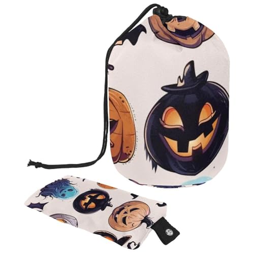 Kosmetiktasche für Weihnachten und Neujahr mit Mini-Reißverschluss, Reise-Kulturbeutel für Damen, Kordelzug, Make-up-Organizer, tragbar, wasserdicht, Fasstasche, Mehrfarbig 09, von HOHODIY