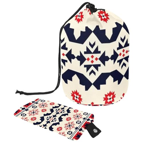 Kosmetiktasche für Weihnachten und Neujahr mit Mini-Reißverschluss, Reise-Kulturbeutel für Damen, Kordelzug, Make-up-Organizer, tragbar, wasserdicht, Fasstasche, Mehrfarbig 17, von HOHODIY