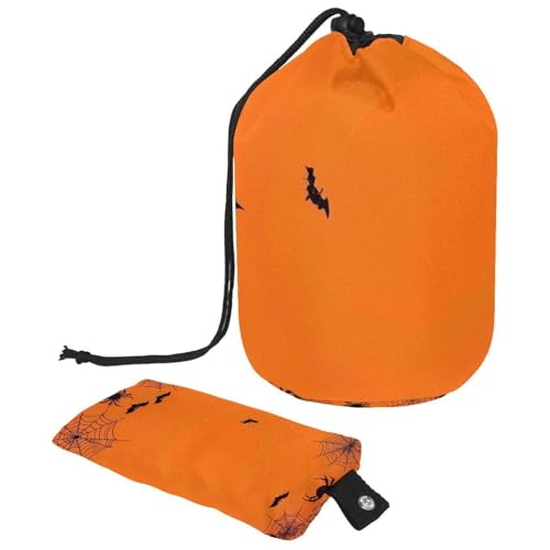 Kosmetiktasche mit Halloween-Spinnennetz und Spinnen, 1_134, mit Mini-Reißverschlusstasche, Reise-Kulturbeutel für Damen, Kordelzug, Make-up-Organizer, tragbar, wasserdicht, Fasstasche, Mehrfarbig 10, von HOHODIY