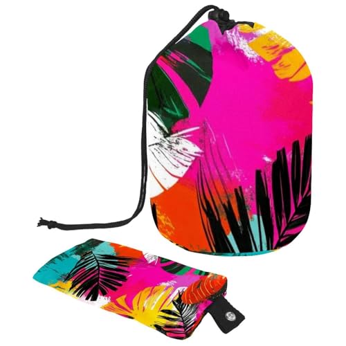 Kosmetiktasche mit Schneemann und Vogel für Weihnachten, mit Mini-Reißverschluss, Reise-Kulturbeutel für Damen, Kordelzug, Make-up-Organizer, tragbar, wasserdicht, fassförmig, Mehrfarbig 20, von HOHODIY