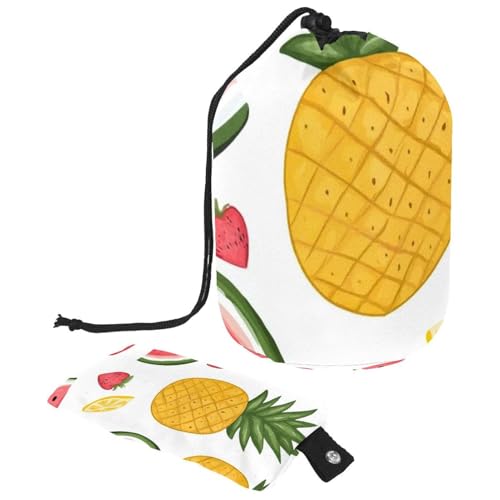 Kosmetiktasche mit tropischen Pflanzen und Palme, 9 Stück, mit Mini-Reißverschlusstasche, Reise-Kulturbeutel für Damen, Kordelzug, Make-up-Organizer, tragbare, wasserdichte Fasstasche, Mehrfarbig 09, von HOHODIY