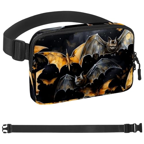 Laufgürtel mit Fledermaus-Tasche für Damen und Herren, Handyhalterung zum Laufen, Laufen, Bauchtasche für Damen und Herren, Halterung für Handy, Laufgürtel, verstellbare Größe, Mehrfarbig 03, von HOHODIY