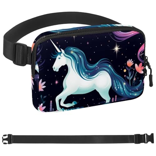 Starry Unicorn Bauchtasche für Herren und Damen, Wandern, Gürteltasche, Laufgürtel, Jogging, Tasche, Gürtel mit verstellbarem Gurt für Laufen, Wandern, Reisen, Mehrfarbig 18, 1.5x9.0x5.9in/4x23x15cm Starry Unicorn Bauchtasche für Herren und Damen, Wandern, Gürteltasche, Laufgürtel, Jogging, Tasche, Gürtel mit verstellbarem Gurt für Laufen, Wandern, Reisen, Mehrfarbig 18, 1.5x9.0x5.9in/4x23x15cm von HOHODIY