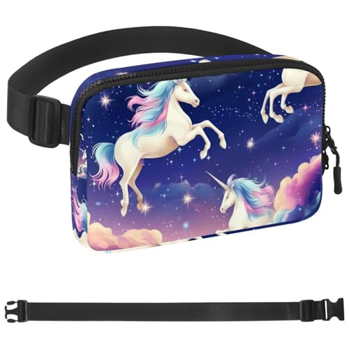 Starry Unicorn Laufgürtel, Workout-Gürtel für Handy, Geld, Schlüssel, Reisepass, Bankkarte, verstellbar, für Damen und Herren, Reise-Hüfttasche, Tasche für Läufer, Multicolor 01, Starry Unicorn Laufgürtel, Workout-Gürtel für Handy, Geld, Schlüssel, Reisepass, Bankkarte, verstellbar, für Damen und Herren, Reise-Hüfttasche, Tasche für Läufer, Multicolor 01, von HOHODIY
