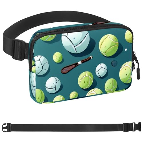 Tennisball-Laufgürtel, Workout-Gürtel für Handy, Geld, Schlüssel, Reisepass, Bankkarte, verstellbar, für Damen und Herren, Reise-Hüfttasche, Tasche für Läufer, Mehrfarbig 14, 1.5x9.0x5.9in/4x23x15cm Tennisball-Laufgürtel, Workout-Gürtel für Handy, Geld, Schlüssel, Reisepass, Bankkarte, verstellbar, für Damen und Herren, Reise-Hüfttasche, Tasche für Läufer, Mehrfarbig 14, 1.5x9.0x5.9in/4x23x15cm von HOHODIY