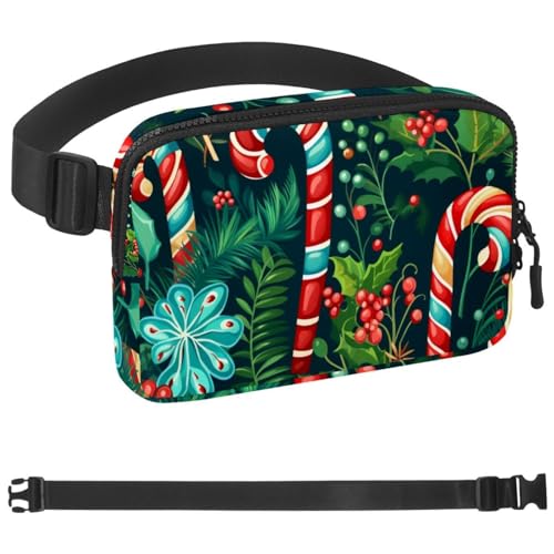 Weihnachts-Gürtel für Damen und Herren, Handyhalterung zum Laufen, Bauchtasche für Damen und Herren, Halterung für Handy, Laufgürtel, verstellbare Größe, Mehrfarbig 02, 1.5x9.0x5.9in/4x23x15cm von HOHODIY