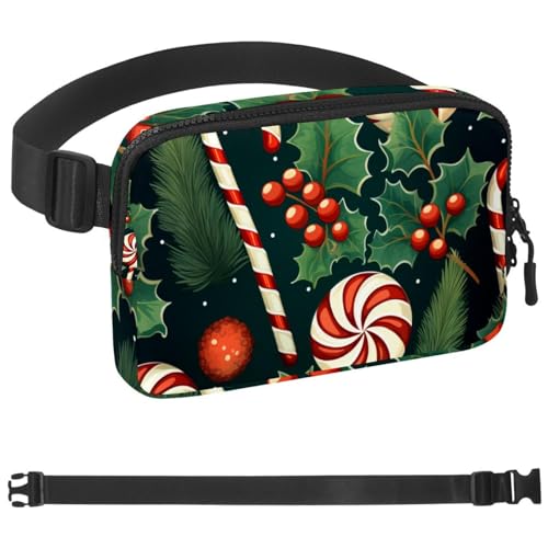 Weihnachts-Gürtel für Damen und Herren, Handyhalterung zum Laufen, Bauchtasche für Damen und Herren, Halterung für Handy, Laufgürtel, verstellbare Größe, Mehrfarbig 12, 1.5x9.0x5.9in/4x23x15cm von HOHODIY