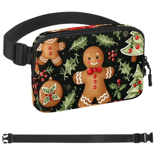 Weihnachts-Gürtel für Damen und Herren, Handyhalterung zum Laufen, Bauchtasche für Damen und Herren, Halterung für Handy, Laufgürtel, verstellbare Größe, Mehrfarbig 19, 1.5x9.0x5.9in/4x23x15cm von HOHODIY