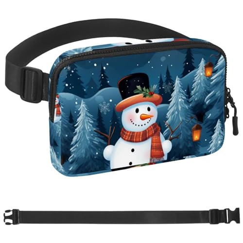 Weihnachts-Gürtel mit Schneemann-Laufgürtel, Workout-Gürtel für Handy, Geld, Schlüssel, Reisepass, Bankkarte, verstellbare Damen- und Herren-Reise-Hüfttasche, Tasche für Läufer, Mehrfarbig 04, von HOHODIY