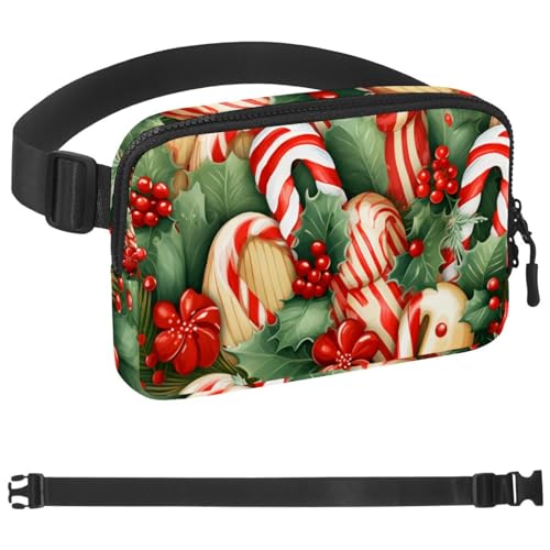 Weihnachts-Gürteltasche für Damen und Herren, Gürteltasche für Damen und Herren, Gürteltasche mit verstellbarem Riemen für Sport, Mehrfarbig 05, 1.5x9.0x5.9in/4x23x15cm von HOHODIY
