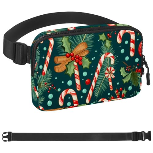 Weihnachts-Gürteltasche für Damen und Herren, Gürteltasche für Damen und Herren, Gürteltasche mit verstellbarem Riemen für Sport, Mehrfarbig 12, 1.5x9.0x5.9in/4x23x15cm von HOHODIY