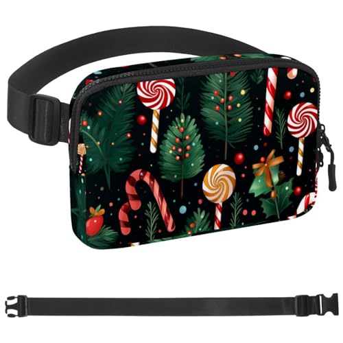 Weihnachts-Gürteltasche für Damen und Herren, Gürteltasche für Damen und Herren, Gürteltasche mit verstellbarem Riemen für Sport, Mehrfarbig 14, 1.5x9.0x5.9in/4x23x15cm von HOHODIY