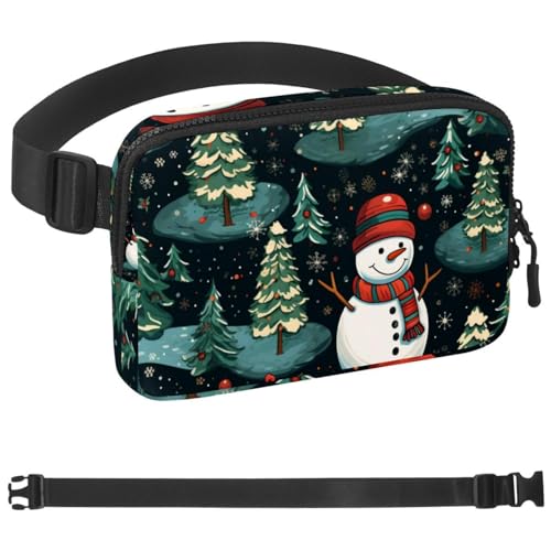 Weihnachts-Gürteltasche für Damen und Herren, Gürteltasche für Damen und Herren, Gürteltasche mit verstellbarem Riemen für Sport, Mehrfarbig 19, 1.5x9.0x5.9in/4x23x15cm von HOHODIY