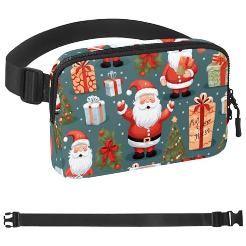 Weihnachts-Lebkuchenmann-Taschen-Laufgürtel für Damen und Herren, Handyhalterung zum Laufen, Bauchtasche für Damen und Herren, Halterung für Handy, Laufgürtel, verstellbare Größe, Mehrfarbig 12, von HOHODIY