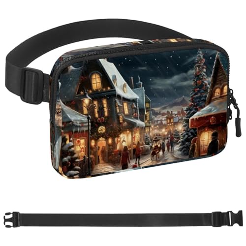 Weihnachts-Retro-Taschen-Laufgürtel für Damen und Herren, Handyhalterung zum Laufen, Bauchtasche für Damen und Herren, Halterung für Handy, Laufgürtel, verstellbare Größe, Mehrfarbig 12, von HOHODIY