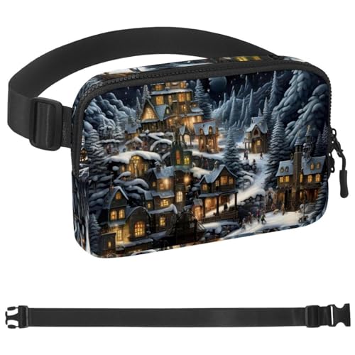 Weihnachts-Retro-Taschen-Laufgürtel für Damen und Herren, Handyhalterung zum Laufen, Bauchtasche für Damen und Herren, Halterung für Handy, Laufgürtel, verstellbare Größe, Multicolor 08, von HOHODIY