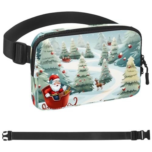 Weihnachts-Schlittentasche, Laufgürtel für Damen und Herren, Handyhalterung zum Laufen, Bauchtasche für Damen und Herren, Halterung für Handy, Laufgürtel, verstellbare Größe, Mehrfarbig 02, von HOHODIY