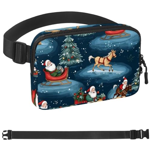 Weihnachts-Schlittentasche, Laufgürtel für Damen und Herren, Handyhalterung zum Laufen, Bauchtasche für Damen und Herren, Halterung für Handy, Laufgürtel, verstellbare Größe, Mehrfarbig 05, von HOHODIY