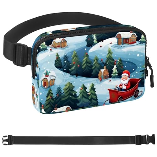 Weihnachts-Schlittentasche, Laufgürtel für Damen und Herren, Handyhalterung zum Laufen, Bauchtasche für Damen und Herren, Halterung für Handy, Laufgürtel, verstellbare Größe, Mehrfarbig 06, von HOHODIY