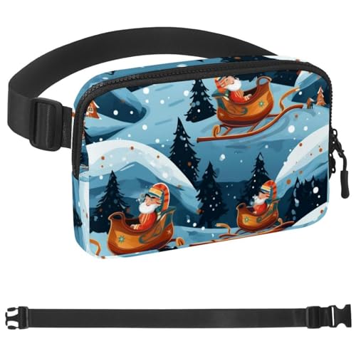 Weihnachts-Schlittentasche, Laufgürtel für Damen und Herren, Handyhalterung zum Laufen, Bauchtasche für Damen und Herren, Halterung für Handy, Laufgürtel, verstellbare Größe, Mehrfarbig 18, von HOHODIY