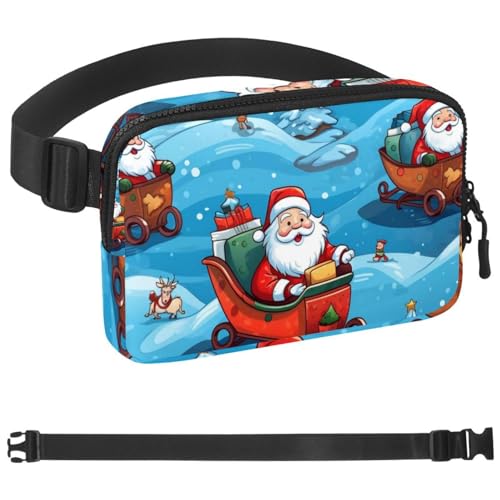 Weihnachts-Schlittentasche, Laufgürtel für Damen und Herren, Handyhalterung zum Laufen, Bauchtasche für Damen und Herren, Halterung für Handy, Laufgürtel, verstellbare Größe, Mehrfarbig 19, von HOHODIY